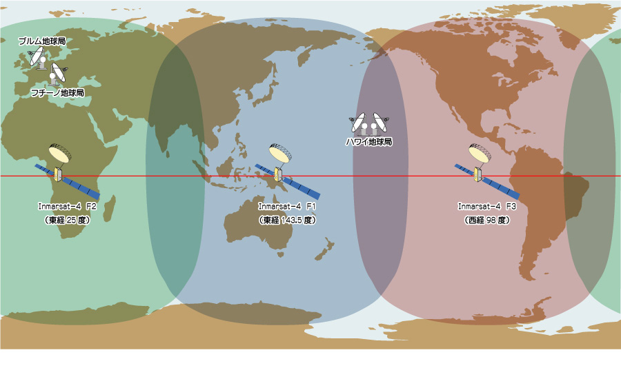 インマルサットカバレッジマップ